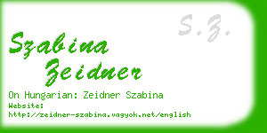 szabina zeidner business card